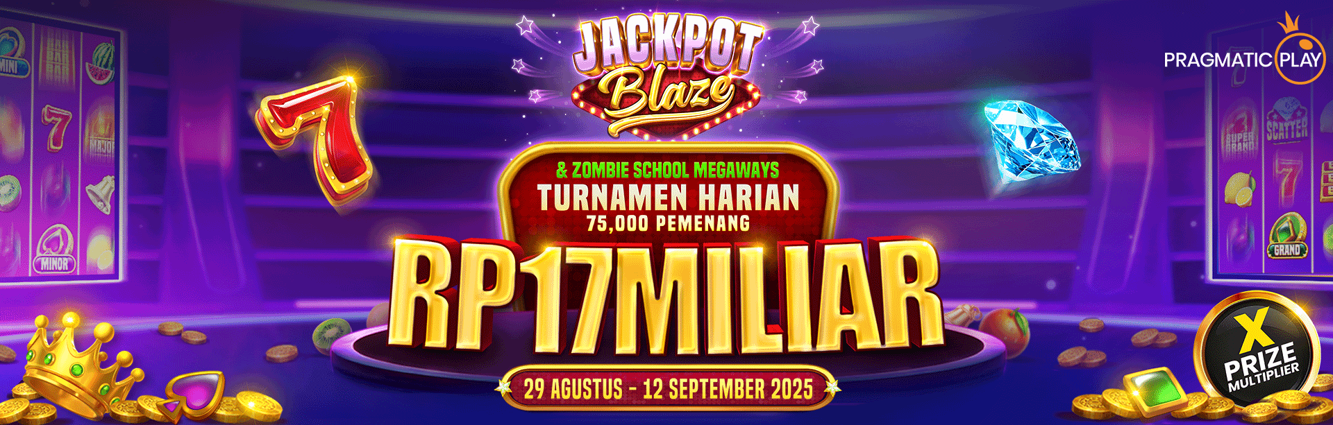PP - JACKPOT BLAZE & ZOMBIE SCHOOL MEGAWAYS DAILY TOURNAMENTS